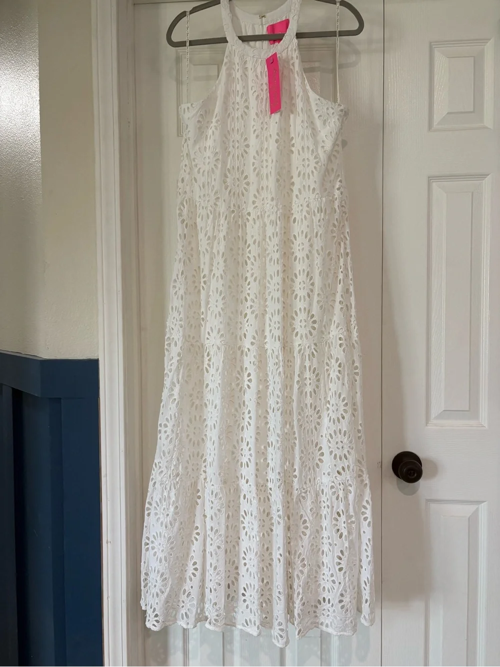 Lilly Pulitzer Beccalyn White Eyelet Halter Maxi Dress: Brand New W/Tags - Picture 4 of 7
